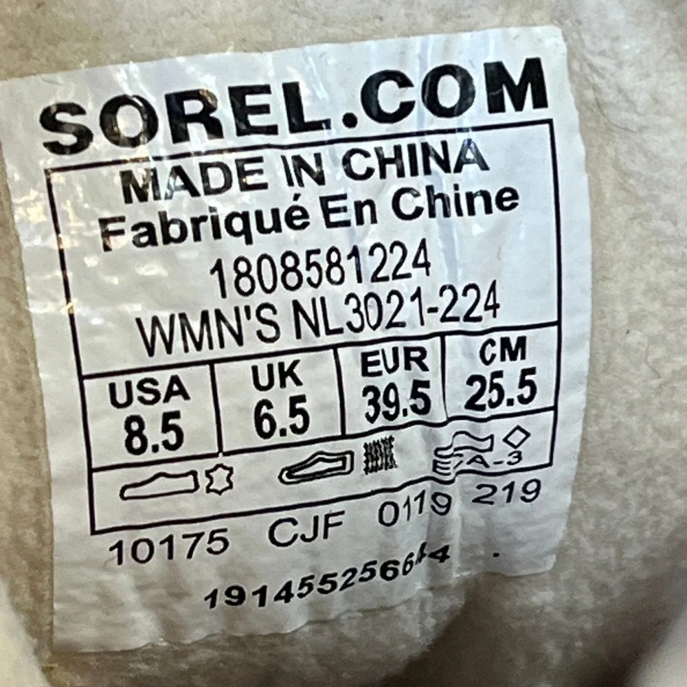 Sorel Joan of Arctic Wedge II Shearling Boots Camel Brown NL3021-224 Womens 8.5
